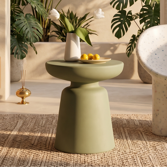 Pebble Sage Side Table – Green Haven