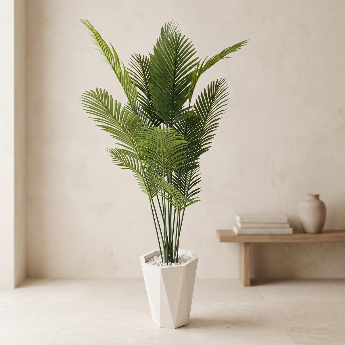 Minimalist Geometric Palm - Green Haven