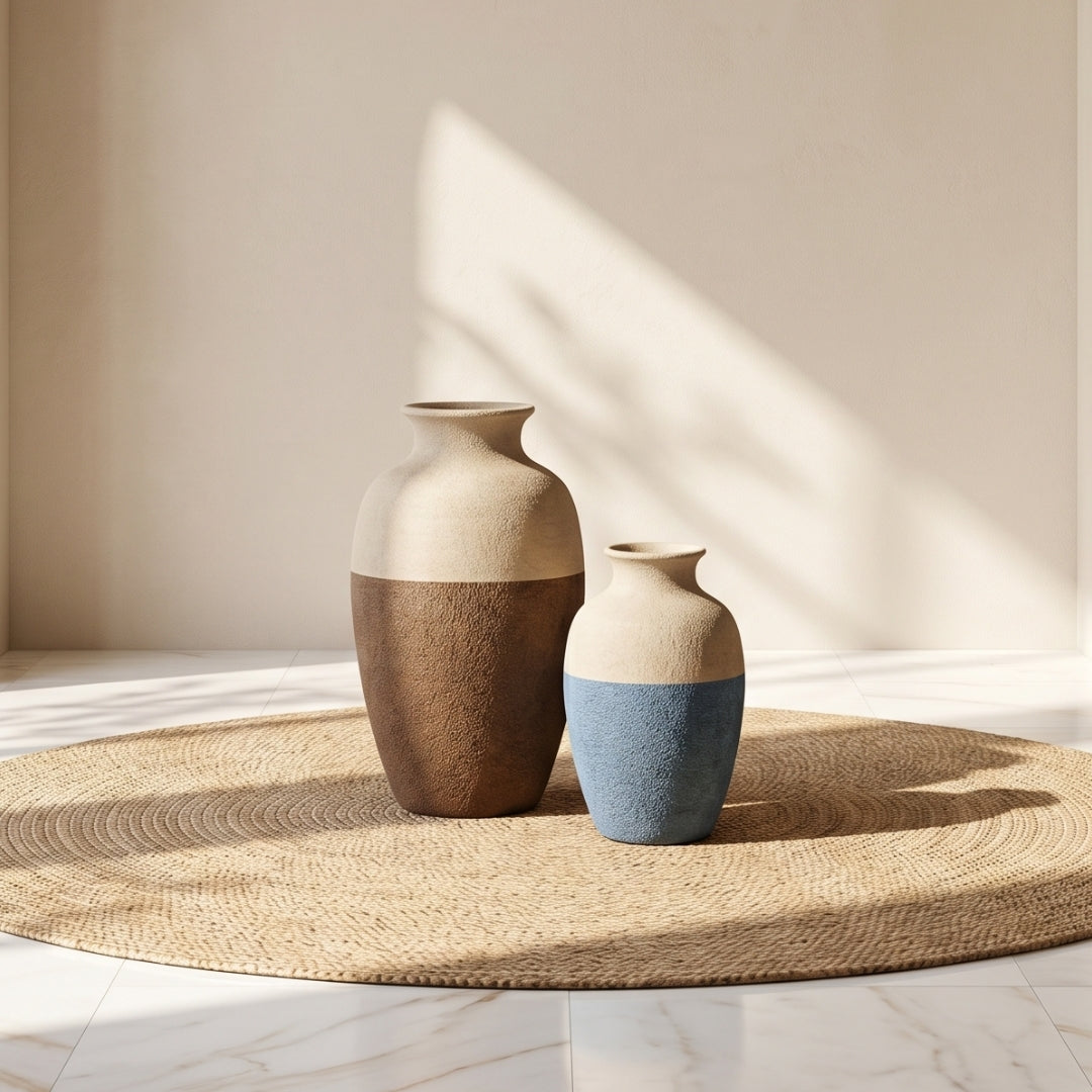 Two-Tone Coastal Urns – Green Haven