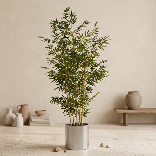 Zen Bamboo Botanical in Metallic Planter - Green Haven
