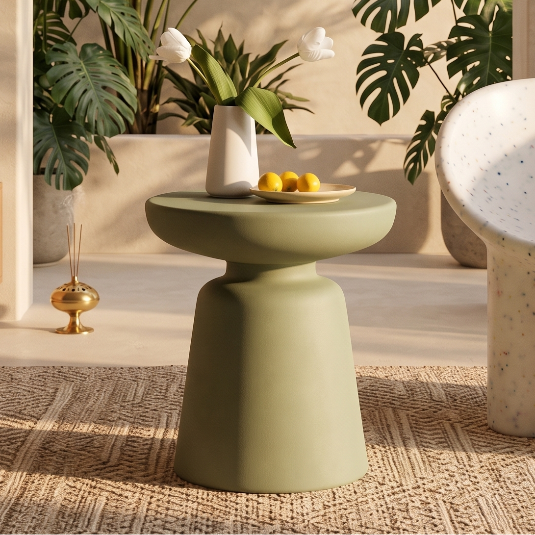 Pebble Sage Side Table – Green Haven