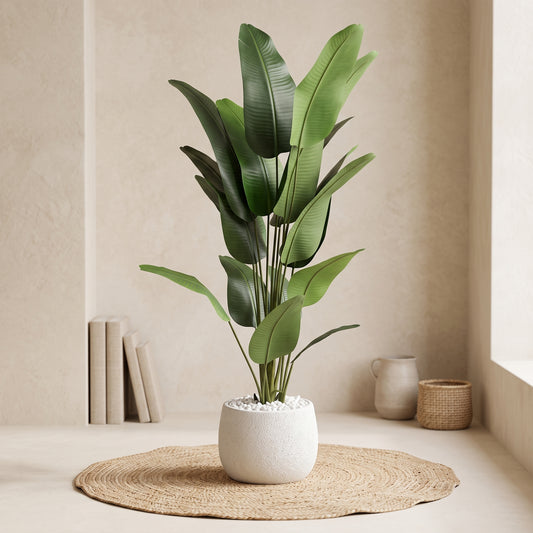 Organic Modern Botanical with White Pebbles - Green Haven